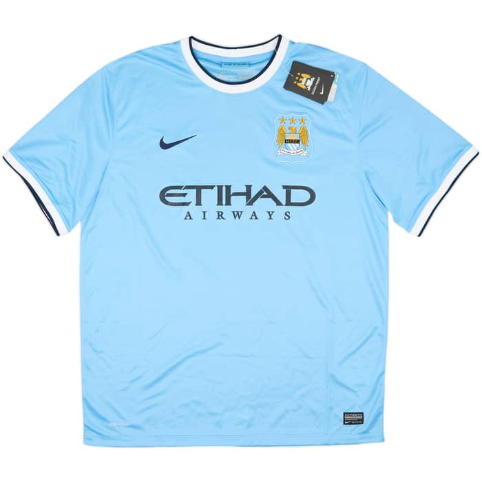 2013-14 Manchester City Home Shirt Kompany #4 (XL)