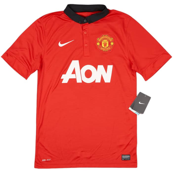 2013-14 Manchester United Home Shirt Vidic #15 (S)