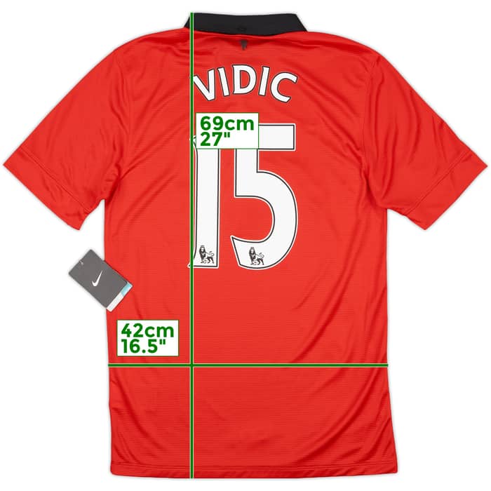 2013-14 Manchester United Home Shirt Vidic #15 (S)