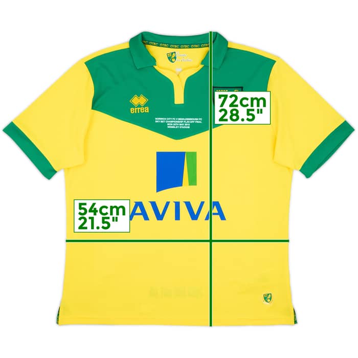 2014-15 Norwich Championship Play off Final Home Shirt - 9/10 - (XXL)