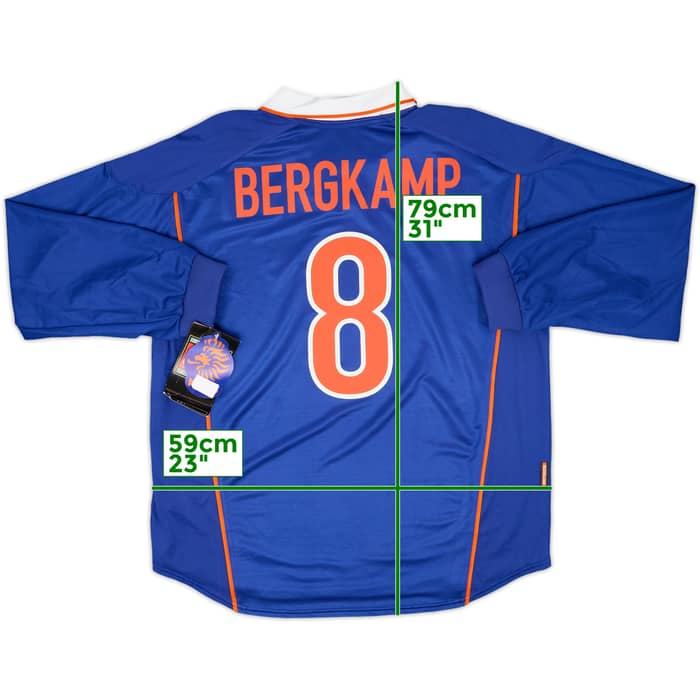 1998-00 Netherlands Player Issue Away L/S Shirt Bergkamp #8 (XL)