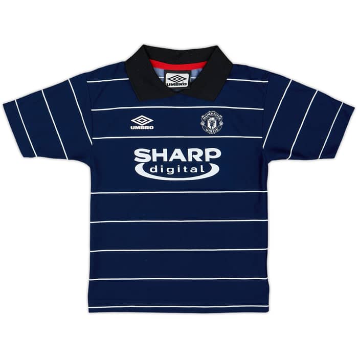 1999-00 Manchester United Away Shirt & Shorts - 9/10 - (5-6 Years)