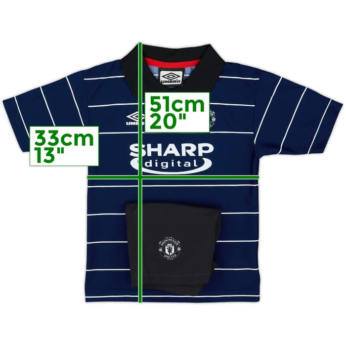1999-00 Manchester United Away Shirt & Shorts - 9/10 - (5-6 Years)