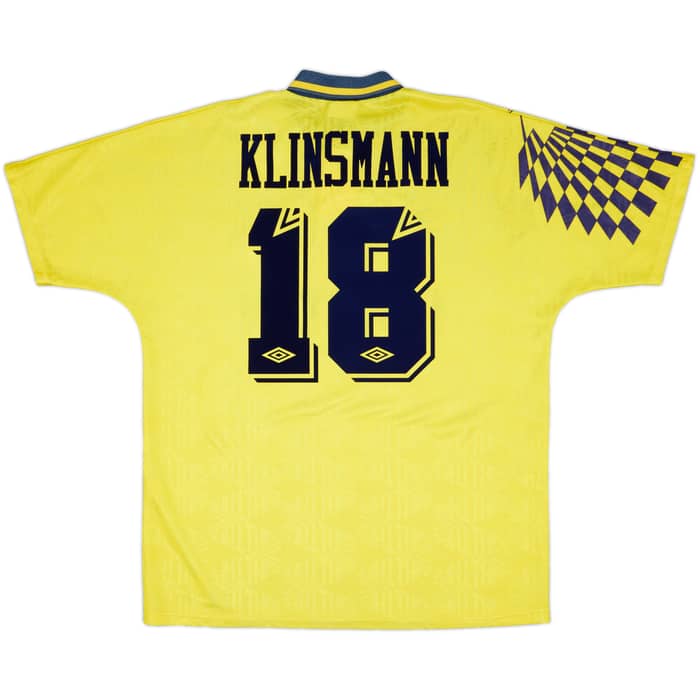 1991-95 Tottenham Away Shirt & Shorts Klinsmann #18 - 8/10 - (L)
