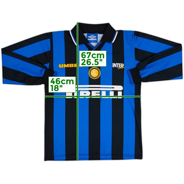 1997-98 Inter Milan 'Inter Campus' Home L/S Shirt - 6/10 - (S)