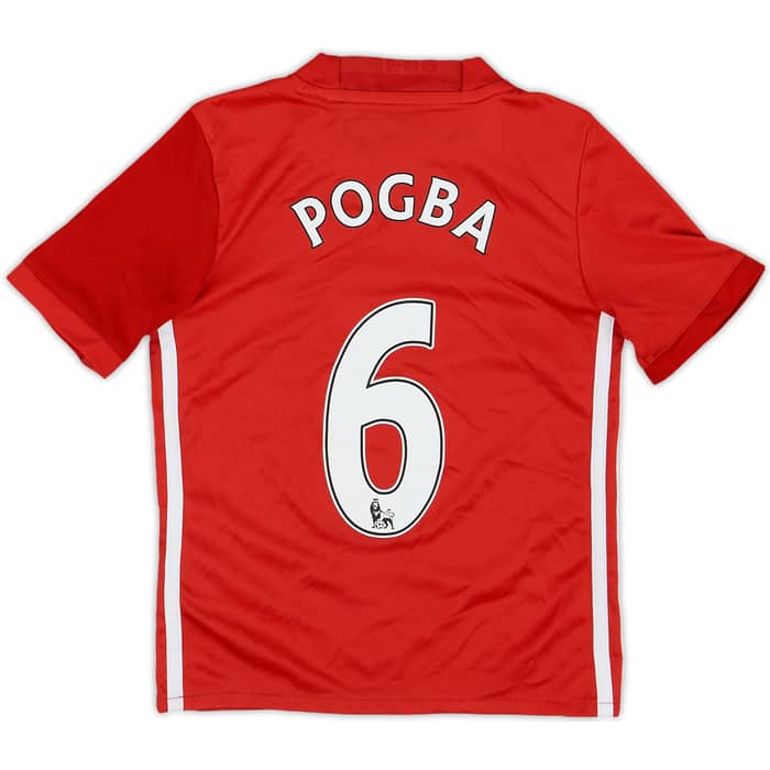 2016-17 Manchester United Home Shirt Pogba #6 - 8/10 - (5-6 Years)