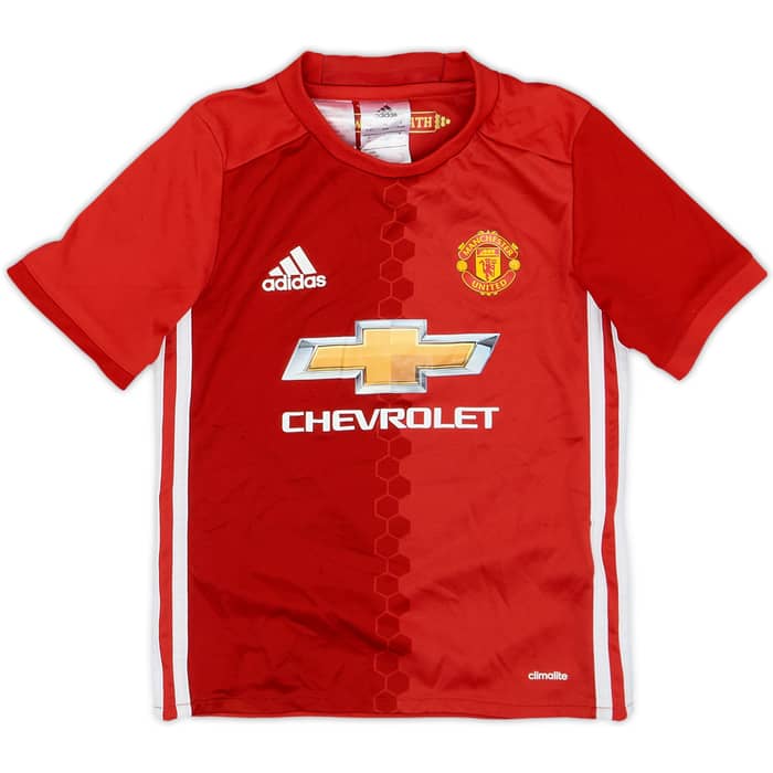 2016-17 Manchester United Home Shirt Pogba #6 - 8/10 - (5-6 Years)