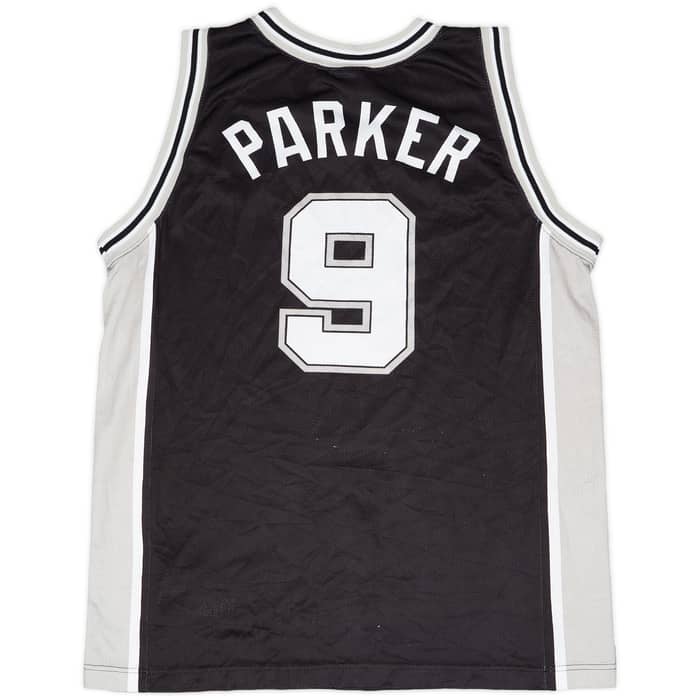 2002-10 San Antonio Spurs Parker #9 Champion Away Jersey - 9/10 - (L)