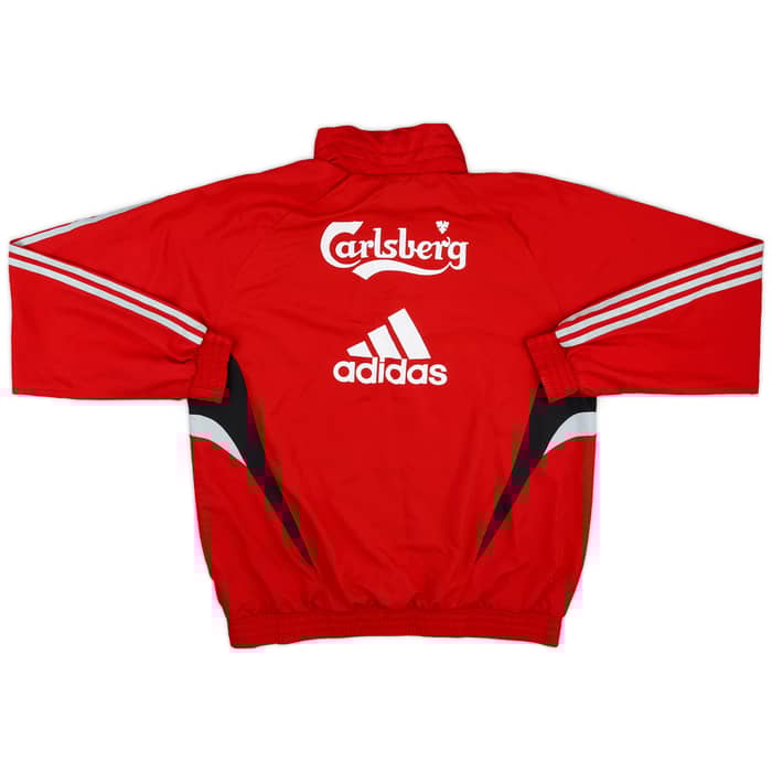 2008-09 Liverpool adidas 1/4 Zip Hooded Rain Jacket - 8/10 - (L/XL)