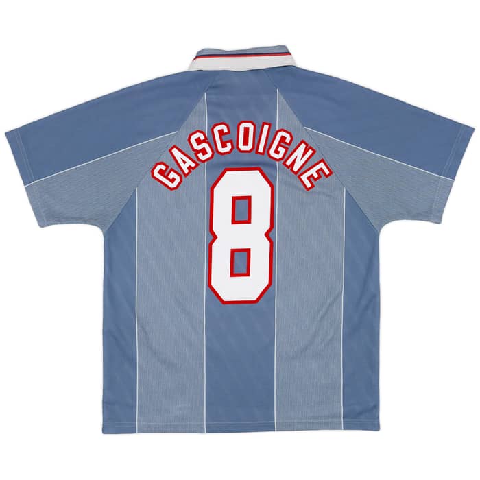 1996-97 England Away Shirt Gascoigne #8 - 8/10 - (L)