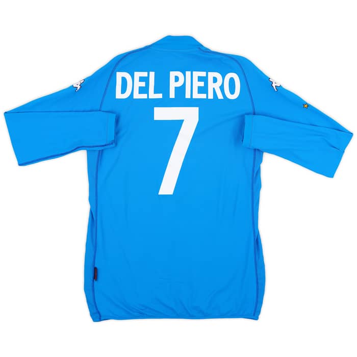 2002 Italy Home L/S Shirt Del Piero #7 - 5/10 - (XL.Boys)