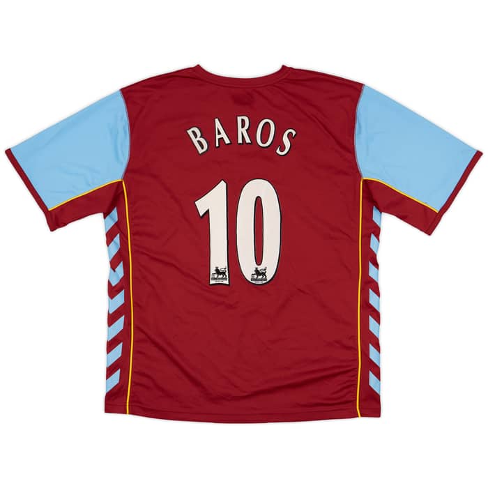 2005-06 Aston Villa Home Shirt Baros #10 - 7/10 - (XL)
