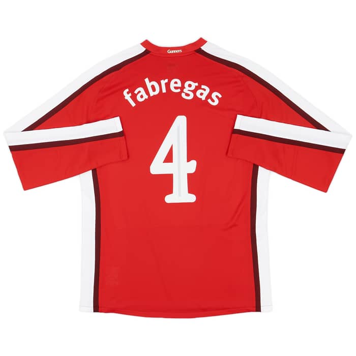 2008-10 Arsenal Player Issue Home L/S Shirt Fabregas #4 (XL)