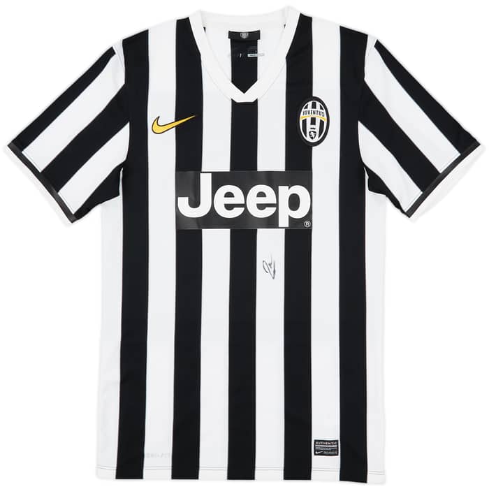 2013-14 Juventus Signed Home Shirt - 9/10 - (L)
