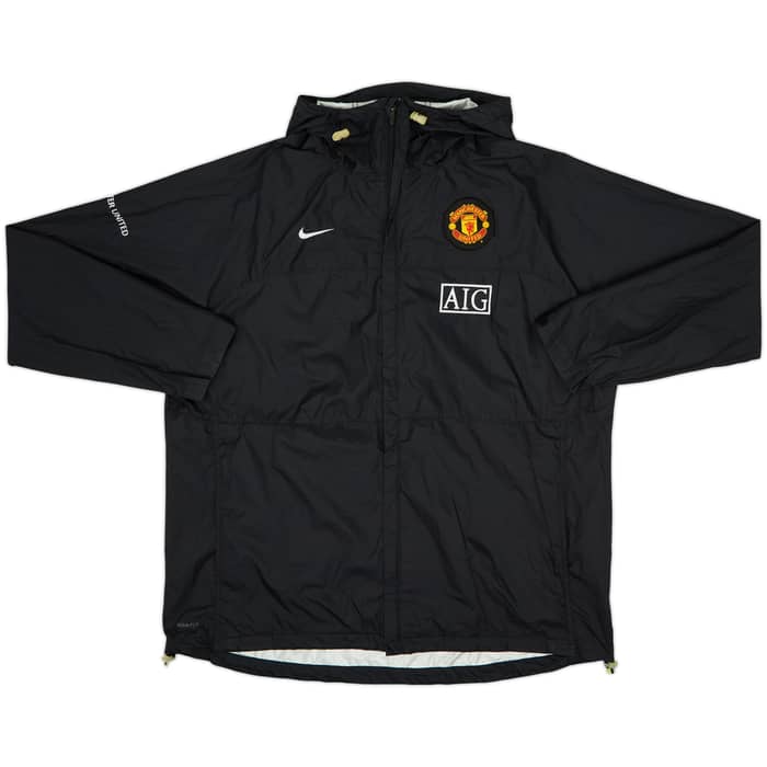 2008-09 Manchester United Nike Hooded Rain Jacket - 8/10 - (XXL)