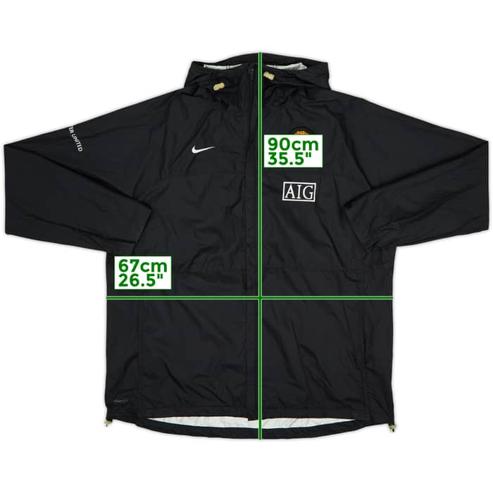 2008-09 Manchester United Nike Hooded Rain Jacket - 8/10 - (XXL)