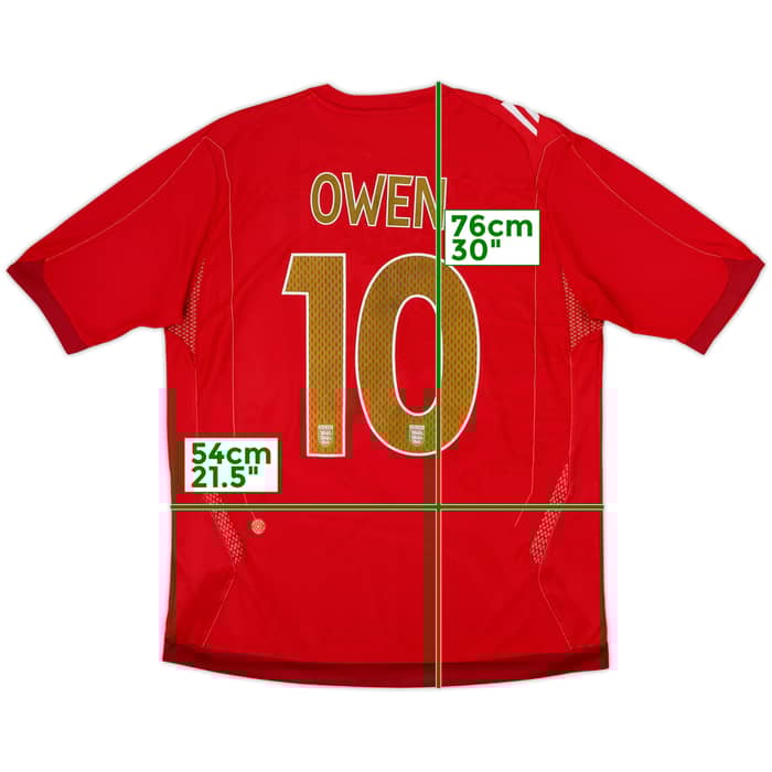 2006-08 England Away Shirt Owen #10 - 7/10 - (L)