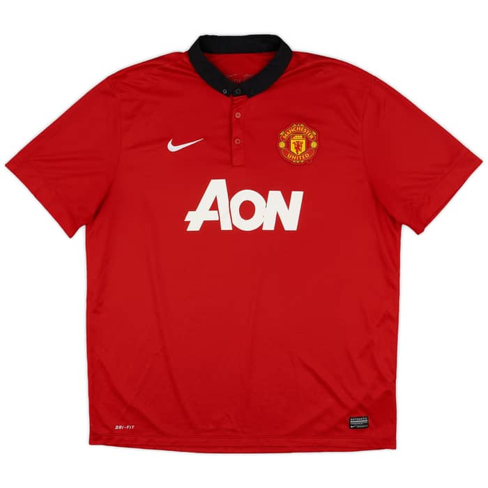 2013-14 Manchester United Home Shirt Vidic #15 - 6/10 - (XXL)