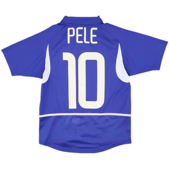 2002-04 Brazil Away Shirt Pele #10 - 7/10 - (L.Boys)