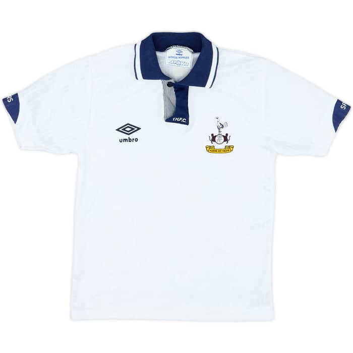 1991-93 Tottenham Home Shirt - 7/10 - (L.Boys)
