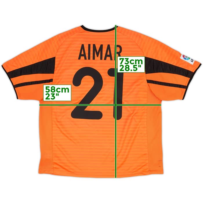 2001-02 Valencia Away Shirt Aimar #21 - 6/10 - (XL)