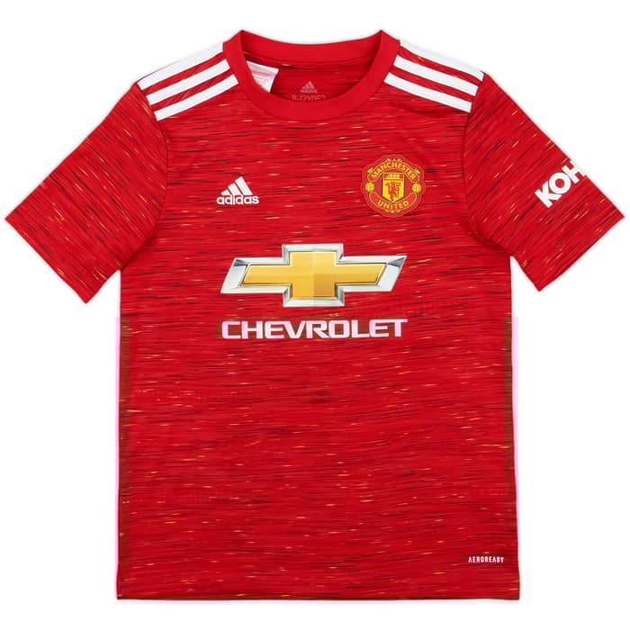 2020-21 Manchester United Home Shirt B.Fernandes #18 - 10/10 - (M.Boys)