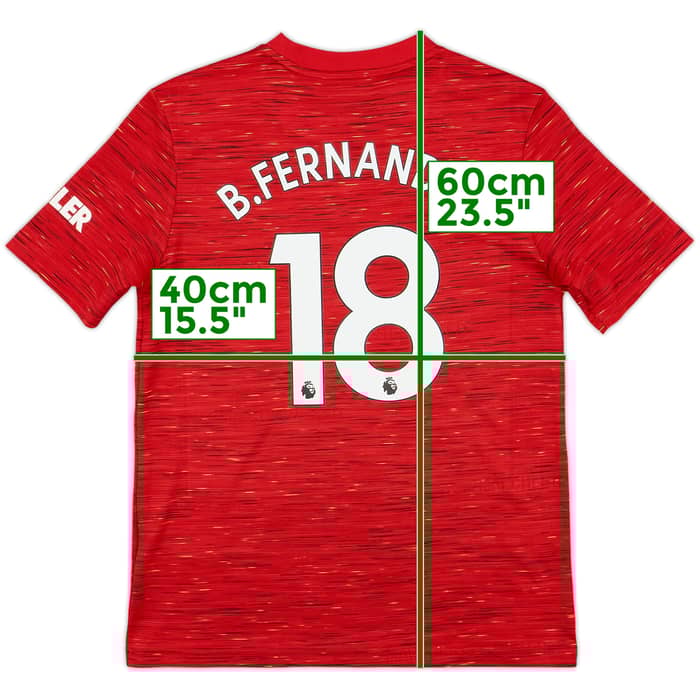 2020-21 Manchester United Home Shirt B.Fernandes #18 - 10/10 - (M.Boys)