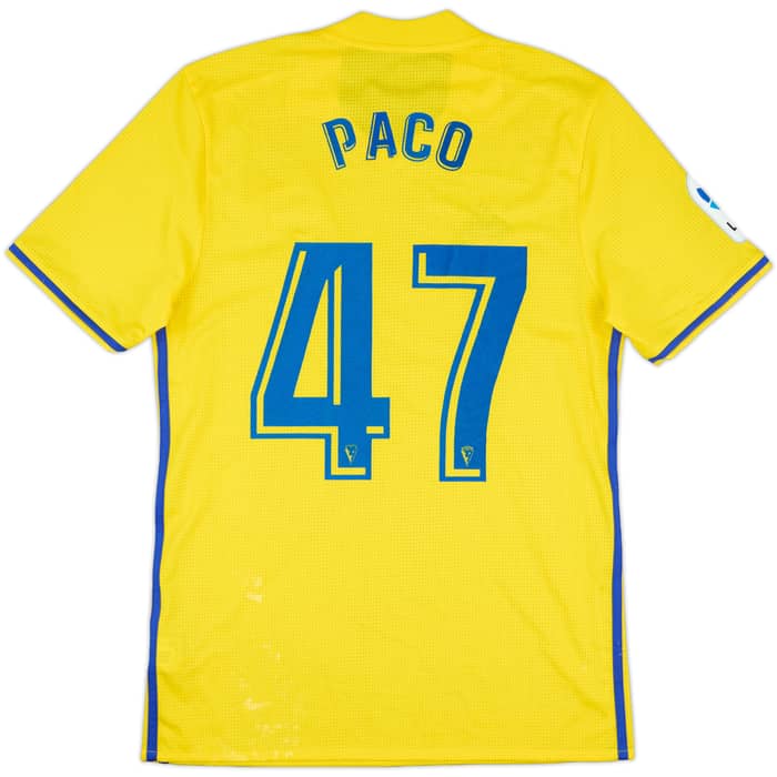 2017-18 Cadiz Home Shirt Paco #47 - 5/10 - (L)