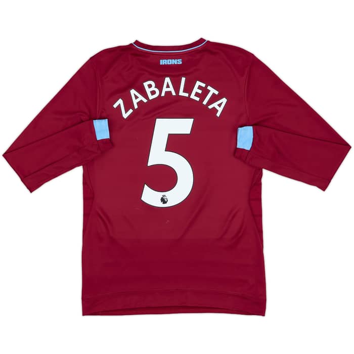 2018-19 West Ham Home L/S Shirt Zabaleta #5 - 7/10 - (S)