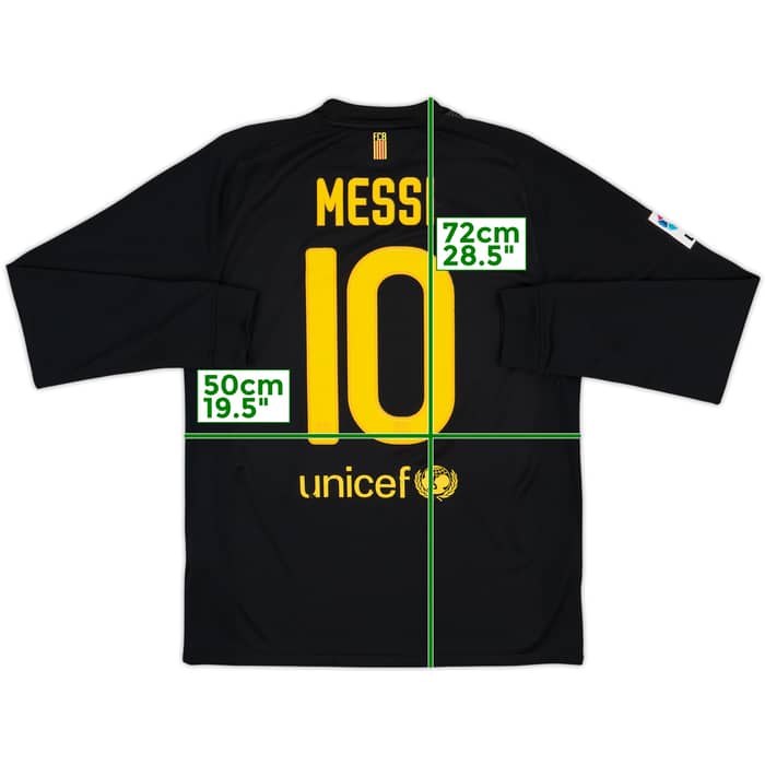2011-12 Barcelona Away L/S Shirt Messi #10 - 7/10 - (M)