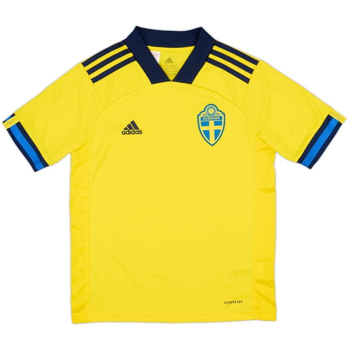 2020-21 Sweden Home Shirt - 10/10 - (M.Boys)