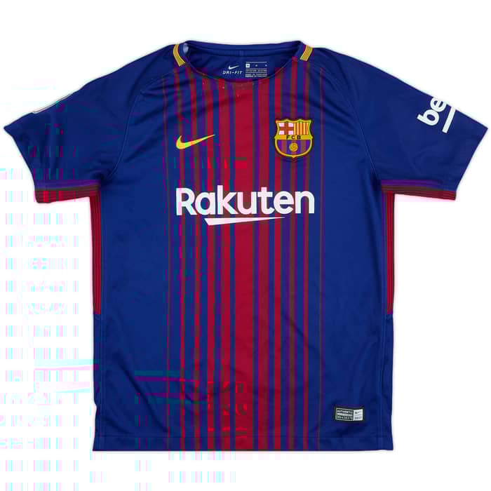 2017-18 Barcelona Home Shirt - 8/10 - (M.Boys)