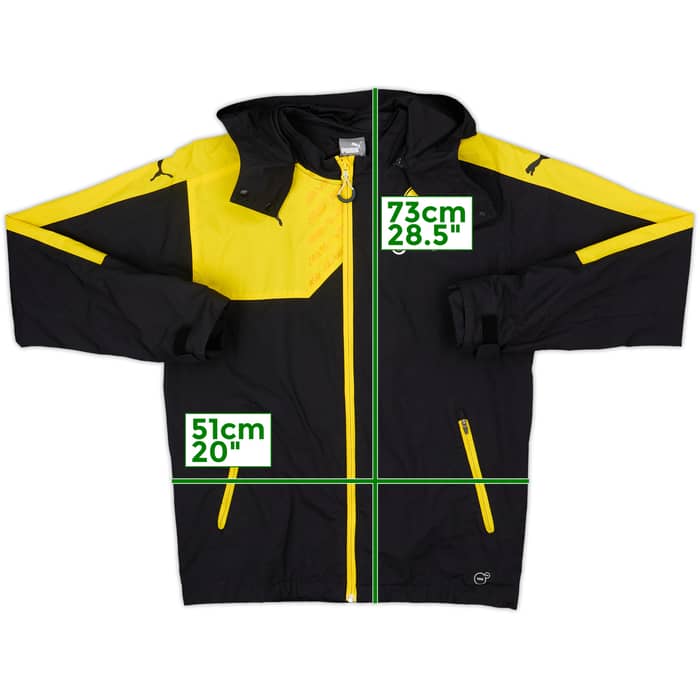 2015-16 Borussia Dortmund Puma Hooded Rain Jacket - 8/10 - (S)