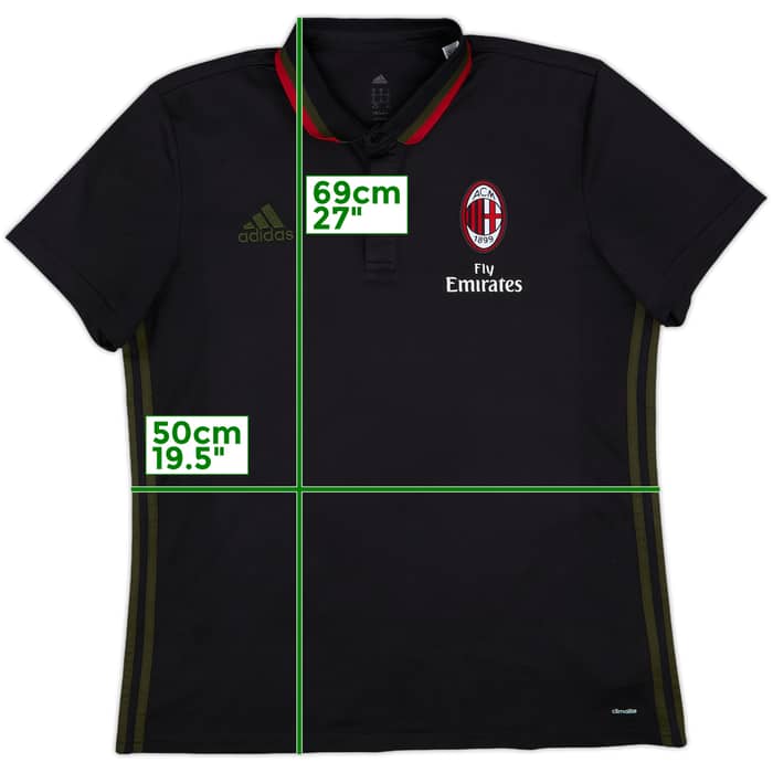 2016-17 AC Milan adidas Polo Shirt - 7/10 - (XL)