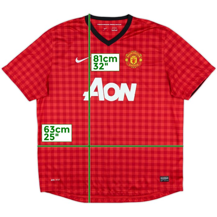 2012-13 Manchester United Home Shirt Scholes #22 - 7/10 - (XXL)