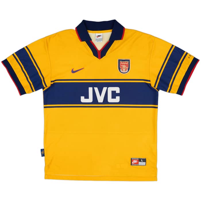 1997-99 Arsenal Away Shirt Bergkamp #10 - 8/10 - (L)