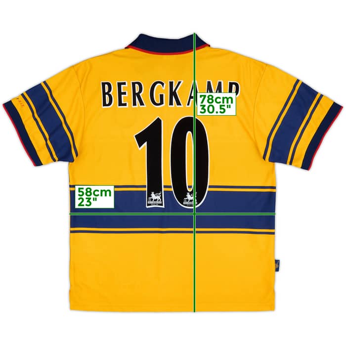 1997-99 Arsenal Away Shirt Bergkamp #10 - 8/10 - (L)
