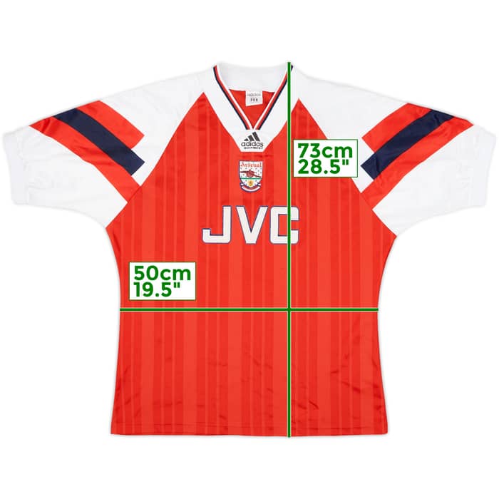1992-94 Arsenal Home Shirt Wright #8 - 7/10 - (M/L)