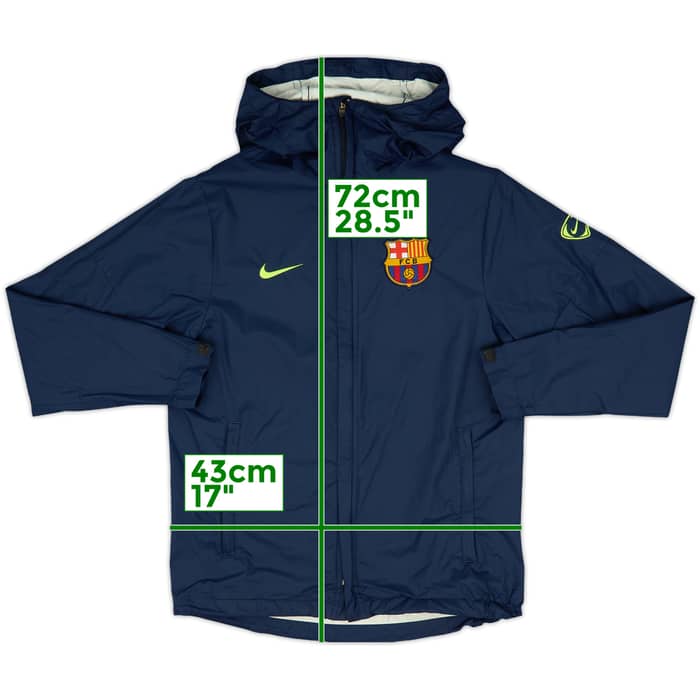 2009-10 Barcelona Nike Hooded Rain Jacket - 8/10 - (XS)