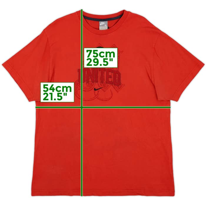 2008-09 Manchester United Nike Graphic Tee - 8/10 - (XL)