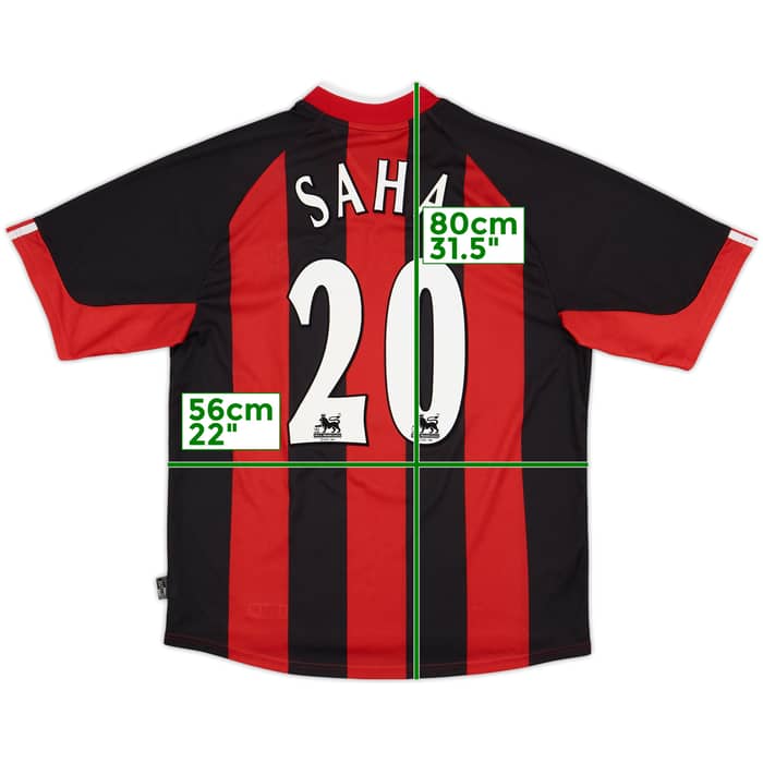 2001-02 Fulham Away Shirt Saha #20 - 7/10 - (L)