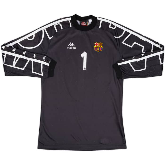 1997-98 Barcelona GK Shirt Vitor Baia #1 - 6/10 - (XL.Boys)