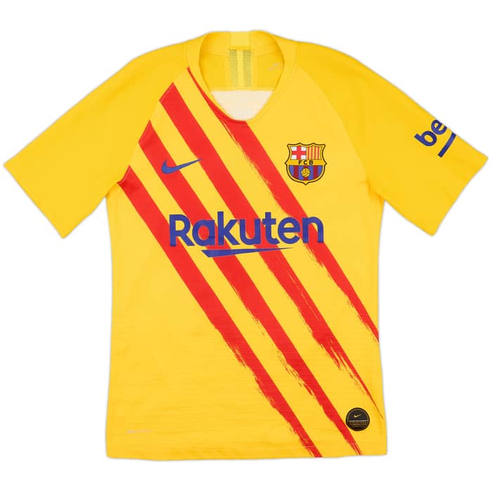 2019-20 Barcelona Authentic 'Senyera' Fourth Shirt F. de Jong #21 - 8/10 - (S)