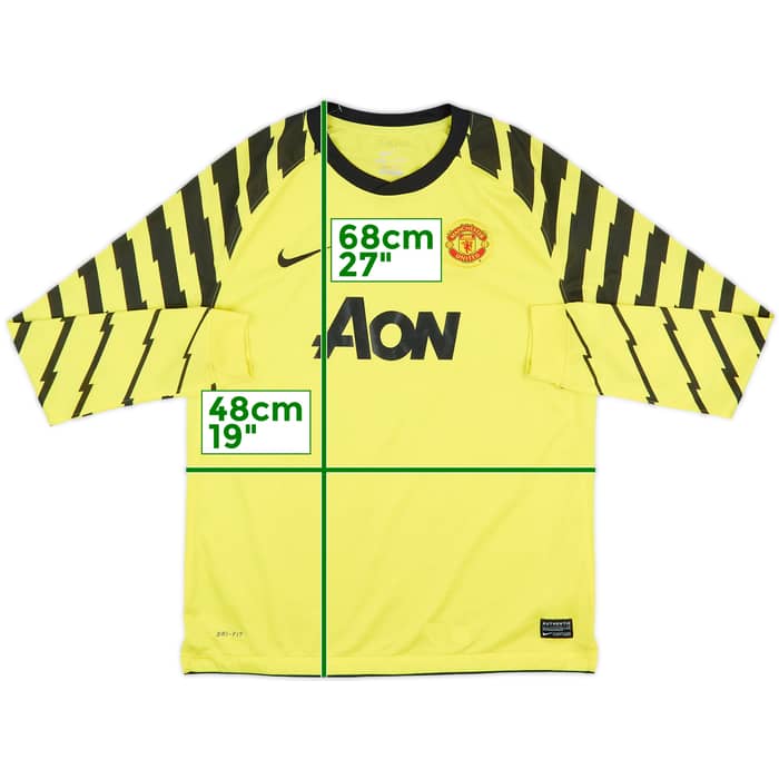 2010-11 Manchester United Yellow GK Shirt - 9/10 - (XL.Boys)