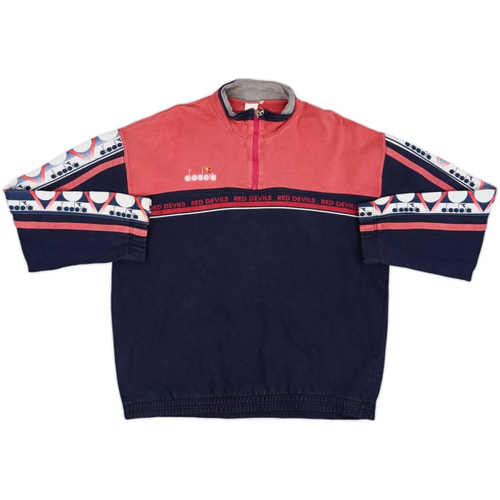 1994-95 Belgium Diadora 1/4 Zip Fleece Jacket - 6/10 - (XL)