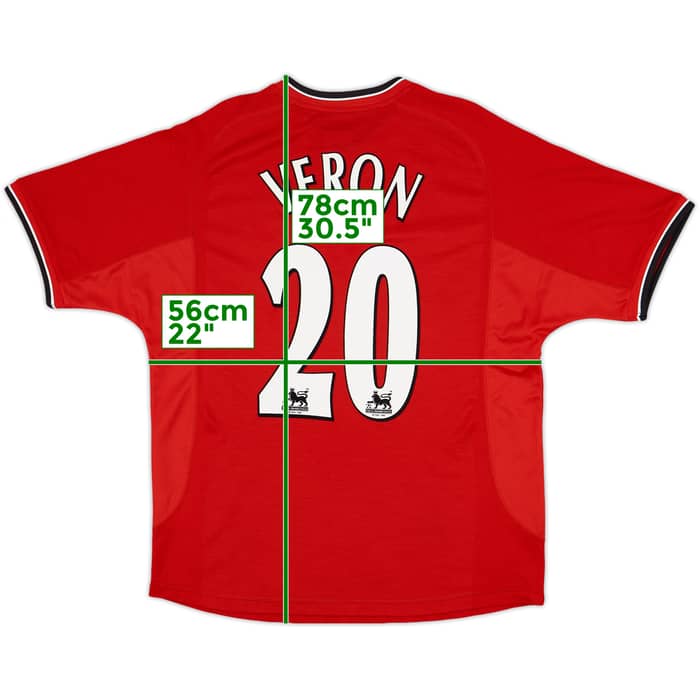 2000-02 Manchester United Home Shirt Veron #20 - 8/10 - (L)
