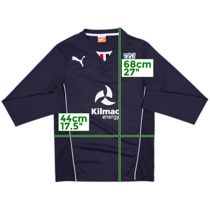 2013-14 Dundee FC Home L/S Shirt - 8/10 - (S)