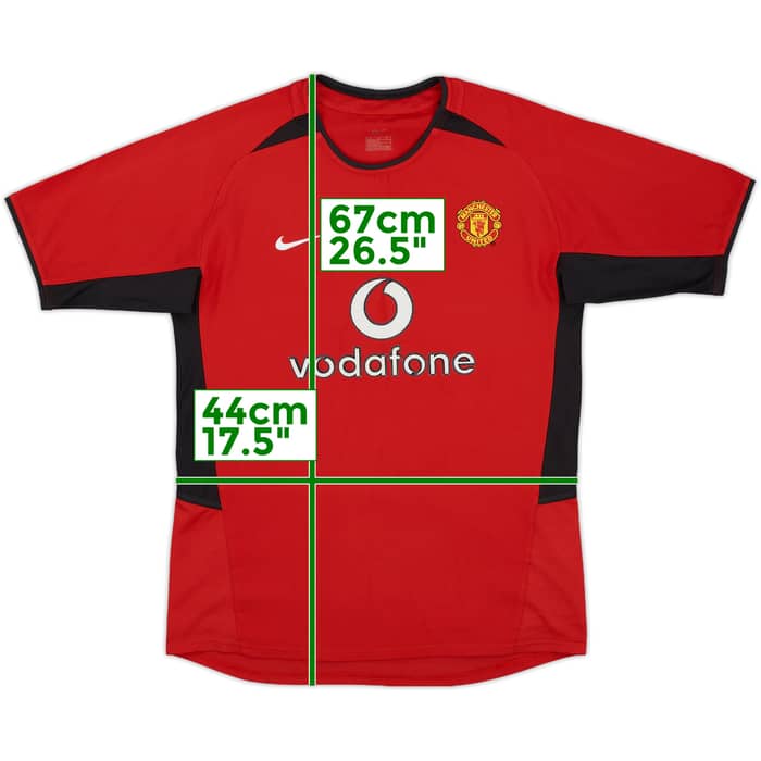 2002-04 Manchester United Home Shirt - 8/10 - (L.Boys)