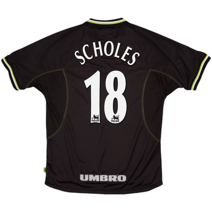 1998-99 Manchester United Third Shirt Scholes #18 - 8/10 - (L)