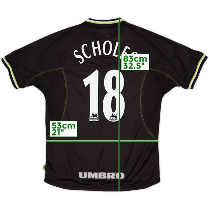 1998-99 Manchester United Third Shirt Scholes #18 - 8/10 - (L)